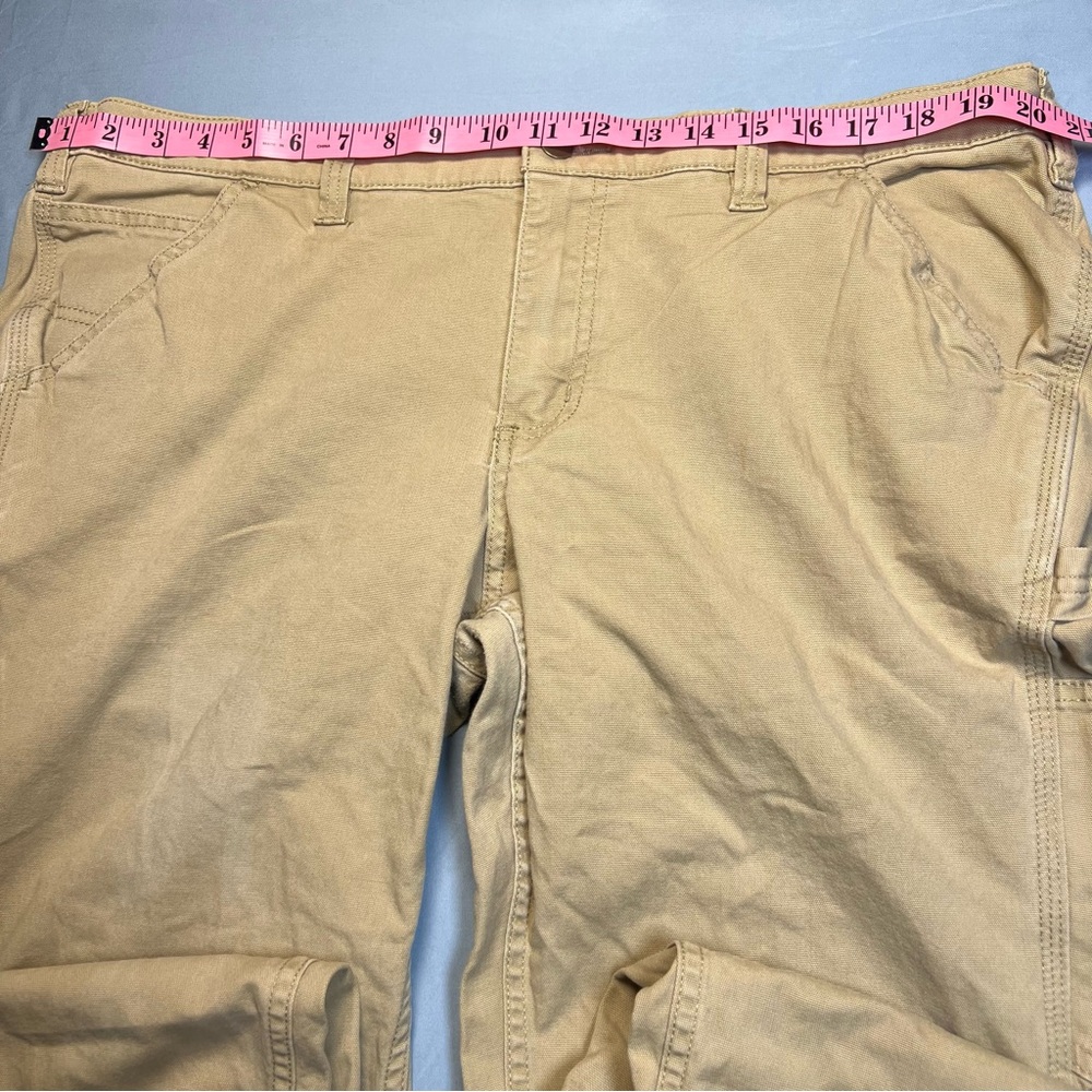 Carhartt womens Pants Original Fit Canvas Tan Flannel Lined size16W.      ordrA4 - Picture 7 of 10